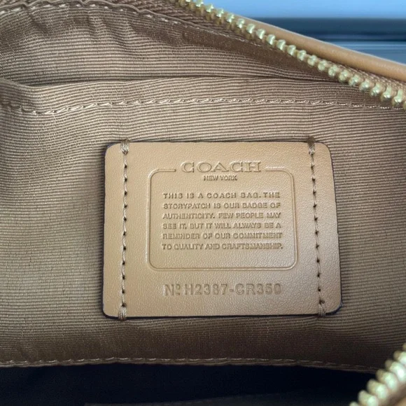 🐬Coach Teri Straw/Leather Latte - 2Way Crossbody - Picture 9 of 9